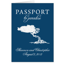 Invitation de passeport de mariage vers Aruba Carte