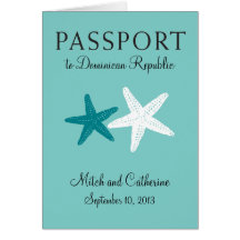 Invitation de passeport de mariage vers la Républi Carte De Vœux