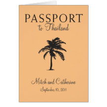 Invitation de passeport de mariage vers la Thaïlan Carte