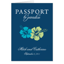 Invitation de passeport de mariage vers le Mexique Carte