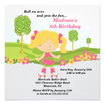 Invitation de patinage de fête d'anniversaire