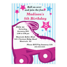Invitation de patinage de fête d'anniversaire