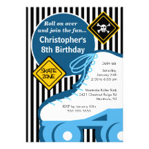 Invitation de patinage de fête d'anniversaire
