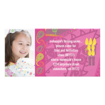Invitation de photo de Paisley Birthdy Cartes De Vœux Avec Photo