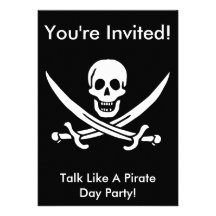 Invitation de pirate de Jack Rackham