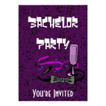 Invitation de pourpre de partie de mâle de célibat