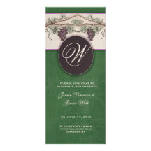 Invitation de raisins de cuve de monogramme