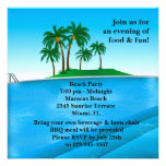Invitation de réception au bord de la piscine