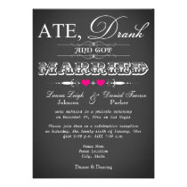 Invitation de réception de mariage de style de tab invitations