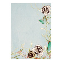 Invitation de roses et de papillons