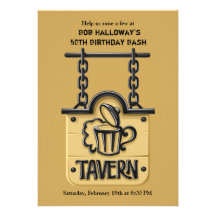 Invitation de signe de taverne