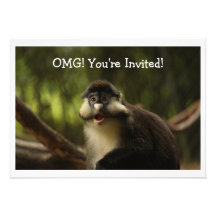 Invitation de singe d'OMG