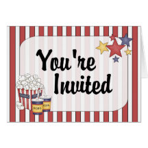 Invitation de soirée cinéma cartes de vœux