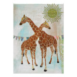 Invitation de soleil de baby shower de girafes