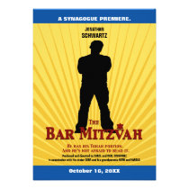 Invitation de star de cinéma de Mitzvah de barre invitations