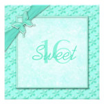 Invitation de sweet sixteen de papillon d'Aqua