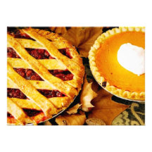 Invitation de tarte de thanksgiving