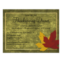 Invitation de thanksgiving d'élégance d'automne