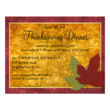 Invitation de thanksgiving d'élégance d'automne