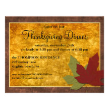 Invitation de thanksgiving d'élégance d'automne