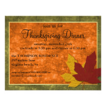 Invitation de thanksgiving d'élégance d'automne