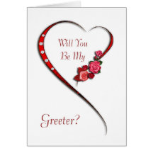 Invitation de tourbillonnement de Greeter de coeur Cartes