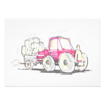 Invitation de tracteur et de remorque