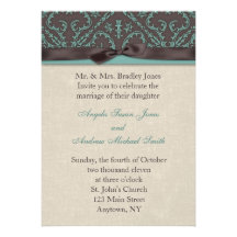 Invitation de turquoise de chocolat