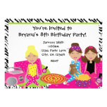 Invitation de zèbre de soirée pyjamas de Sleepover