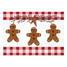 Invitation d'échange de biscuit de bonhommes en pa