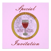 Invitation d'échantillon de vin