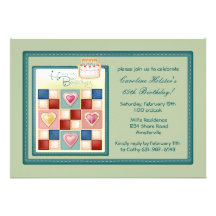 Invitation d'édredon d'anniversaire