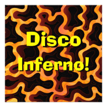 Invitation d'enfer de disco