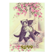 Invitation des chats RSVP de mariage