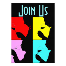 Invitation d'étapes de la silhouette 4 d'échantill