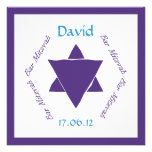 Invitation d'étoile de David de Mitzvah de barre, 