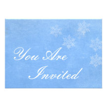 Invitation d'hiver de flocons de neige