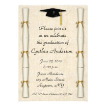 Invitation d'obtention du diplôme de frontière de 