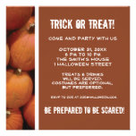 Invitation d'orange de Halloween de citrouilles