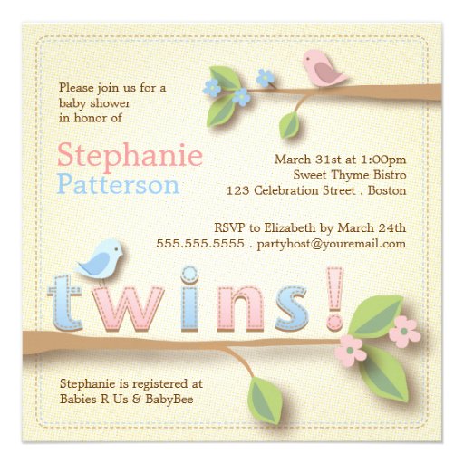 Invitation douce de baby shower de fille de garçon
