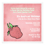 Invitation douce de fête d'anniversaire de baie
