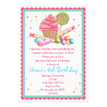 Invitation douce de magasin du pays des merveilles