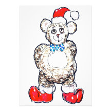 Invitation d'ours de Noël