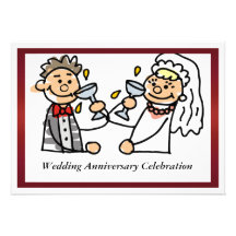 Invitation drôle d'anniversaire de mariage