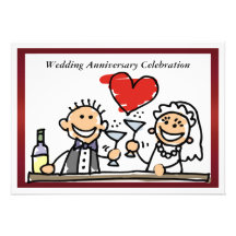Invitation drôle d'anniversaire de mariage