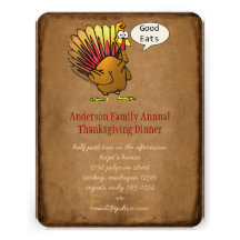 Invitation drôle de dîner de thanksgiving