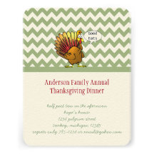 Invitation drôle de dîner de thanksgiving