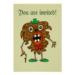 invitation drôle du monstre RSVP de Sapin-cône
