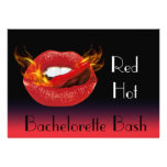 Invitation d'un rouge ardent de coup de Bacheloret