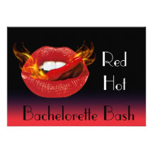 Invitation d'un rouge ardent de coup de Bacheloret